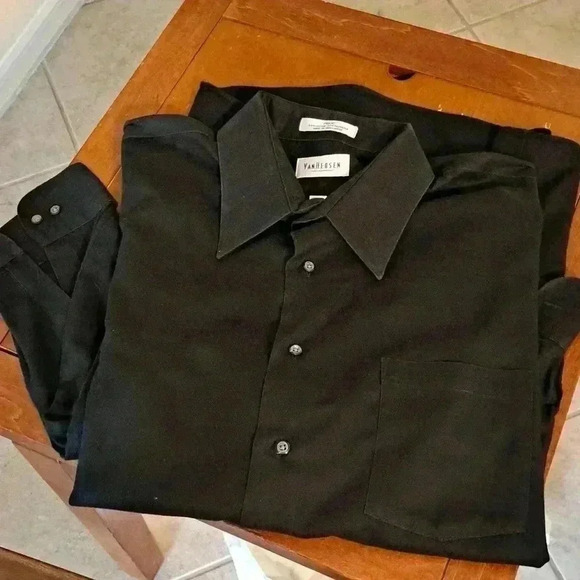 Shirt VAN HEUSEN BLACK LONG SLEEVES - Picture 4 of 4